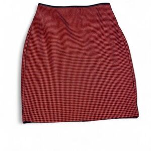 Express Red and Black Pencil Skirt